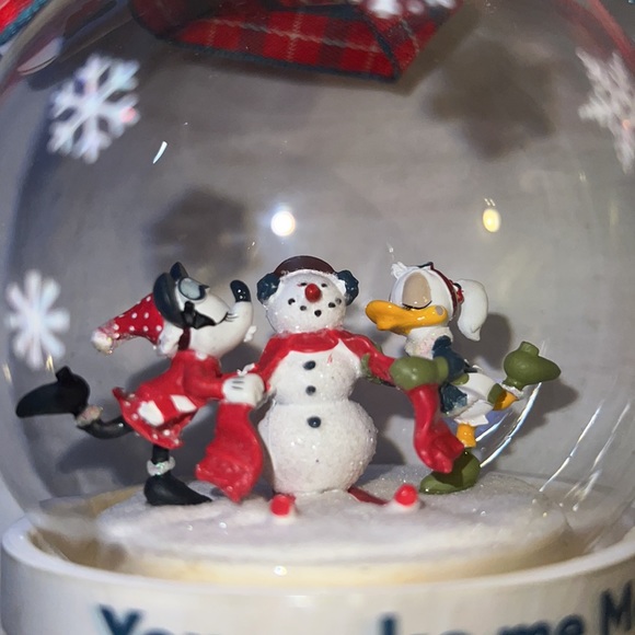 DISNEY Holiday Lodge Minnie Mouse & Daisy Duck Glass Ornament - Picture 11 of 14